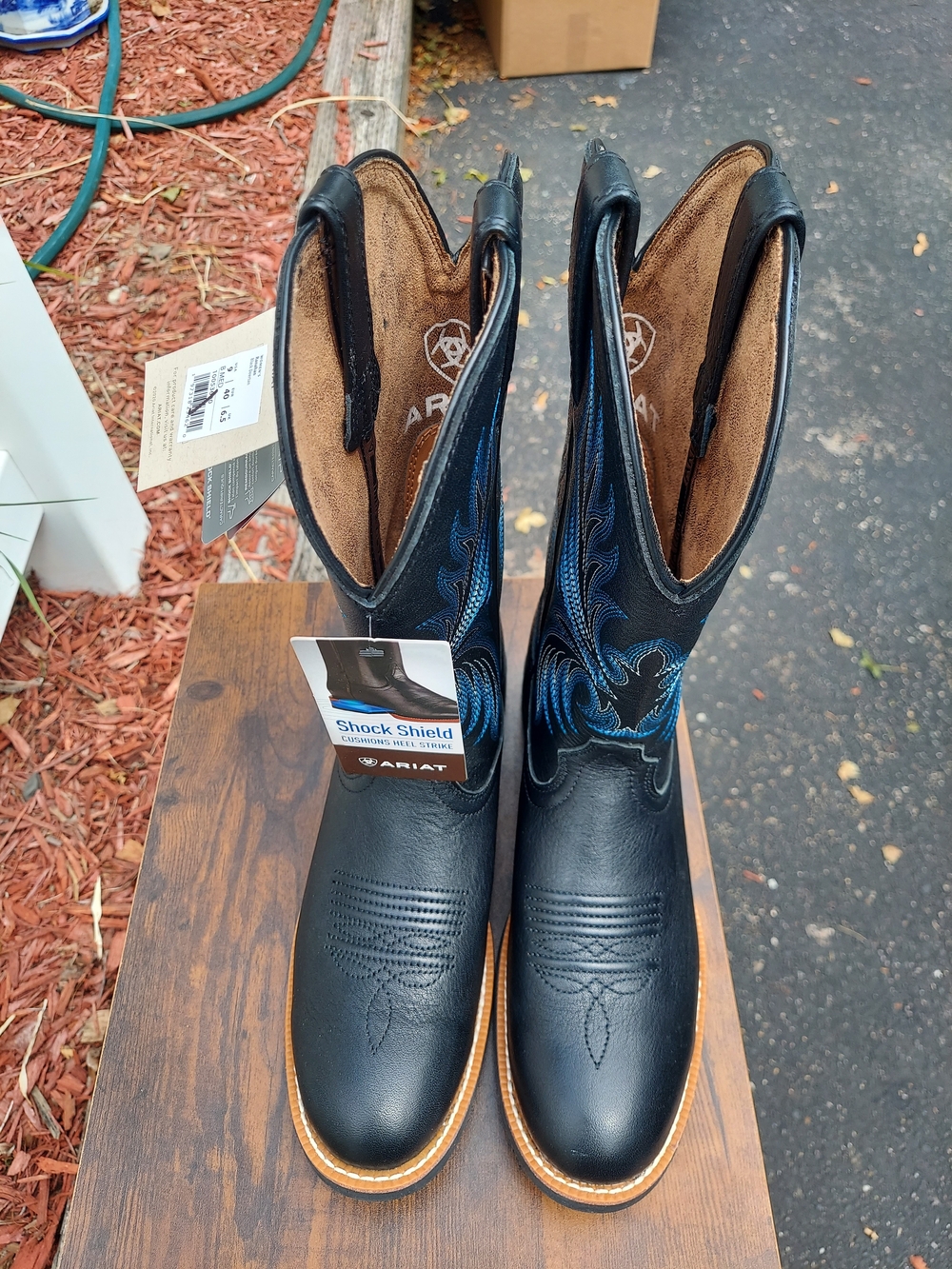 Ariat Ranahan Black Western Cowgirl Boots with Womens Size 9B NWT Rodeo Festival - Picture 6 of 16